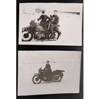 Два фото военных на мотоцикле. 7х10.5 см. Цена за оба.