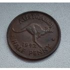 Австралия 1/2 пенни, 1942 Точка после "PENNY" 2-3-2