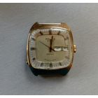 Часы мужские наручные "POLJOT",SU, 23 камня, с автоподзаводом, позолота 10 мкм, календарь, MADE IN USSR