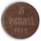 5 пенни 1917 год (орел) _состояние XF