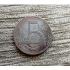 Werty71 Чехословакия 5 крон 1938 Чехия серебро
