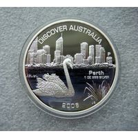 1 доллар 2008 Австралия Перт серия "Откройте для себя Австралию" Серебро 999