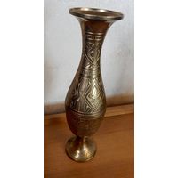Винтажная ваза из Индии, ручная работа, высота 28 см, в отличном состоянии