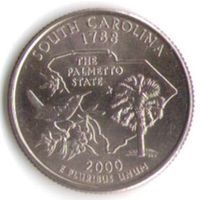25 центов 2000 г. Южная Каролина серия Штаты и Территории Двор D _UNC