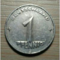 1 пфеннинг ГДР 1953 монетный двор "е"