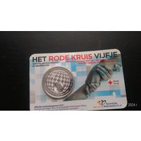 Нидерланды 5 евро 2017 150 лет нидерландскому Красному Кресту медь покрытая серебром в холдере