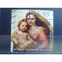 Германия 2012 Сикстинская мадонна, живопись Рафаэля Михель-1,1 евро гаш.