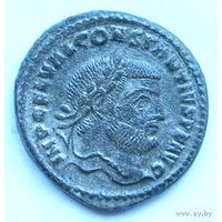 Римская империя, Констанций I, АЕ крупный 27мм фоллис, серебрение!!!