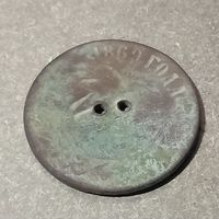 Пуговица из царской монеты 5 копеек 1869, нечищена