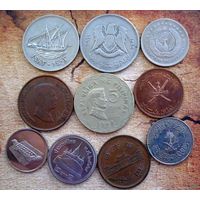 Азия. 10 монет-10 разных стран.