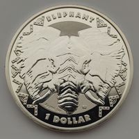 Сьерра Леоне 2023 серебро (1 oz) "Большая пятерка - Слон"