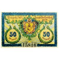 РАСПРОДАЖА!!! - ГЕРМАНИЯ ГРАВЕНТАЛЬ (ГЕССЕН) 50 пфеннигов 1921 год - UNC!