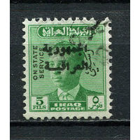 Ирак - 1958/1959 - Король Фейсал II 5F с надпечаткой.Dienstmarken - (есть надрыв) - [Mi.191d] - 1 марка. Гашеная.  (LOT DN48)