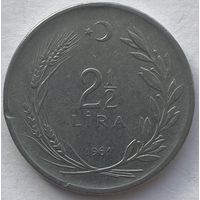 Турция 2,5 лиры 1961 г.