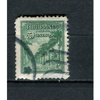 Филиппины - 1947 - Пальмовая аллея 50С - (есть тонкое место и надрыв) - [Mi.467] - 1 марка. Гашеная.  (Лот 57EF)-T7P9