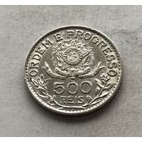 Бразилия 500 реалов (рейсов) 1913 - серебро, состояние, 1 год чекана!
