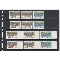 Утки Птицы Фауна 1995 Россия MNH полная серия 3 м зуб Х 4 Лот