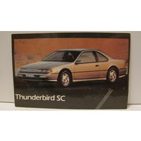 Карманный календарик. Thunderbird. 1992 год