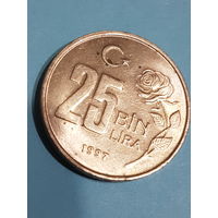 Турция 25.000 лир, 1997, 	KM# 1041