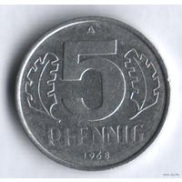 Германия (ГДР) 5 пфеннигов 1968