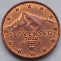 1 евроцент Словакия 2020. Возможен обмен