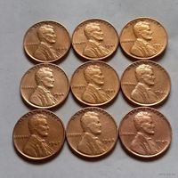 1 цент США, погодовка 1940-х (без 1943 г.)