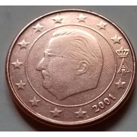 1 евроцент, Бельгия 2001 г.