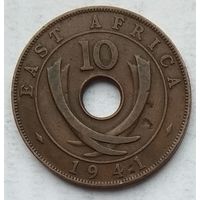 Британская Восточная Африка 10 центов 1941 г.