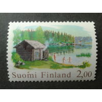 Финляндия 1977 баня, озеро