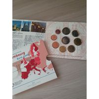 Люксембург 2006 год. 1, 2, 5, 10, 20, 50 евроцентов, 1, 2 евро и 2 евро юбилейные 2006 года . Набор монет в BU буклете.