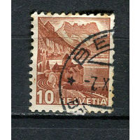 Швейцария - 1939 - Пейзажи. Шильонский замок - [Mi. 363] - полная серия - 1 марка. Гашеная.  (Лот 69EJ)-T2P22