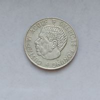 1 крона 1956 года. Швеция. Серебро 400. 38