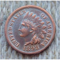 США 1 цент 1898 года. Состояние!