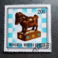 Марка Монголия 1981 год Шахматы