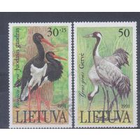 [102] Литва 1991. Фауна.Птицы. Гашеная серия.