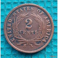 США 2 цента 1869 года