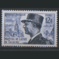 ФР. М. 1002. 1954. Генерал Де Латтр де Тасиньи. ЧиСт.