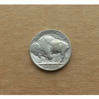 США, 5 центов 1936 г., бизон, голова индейца