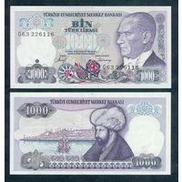 Турция, 1000 лир 1986 год. UNC