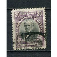 Боливия - 1913 - Андрес де Санта-Крус 20С - (есть надрыв) - [Mi.A97] - 1 марка. Гашеная.  (Лот 11CL)