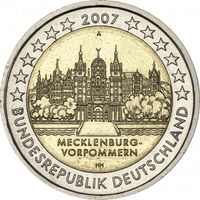 2 евро 2007 Германия A Федеральные земли: Передняя Померания UNC