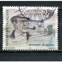 Франция - 1994 - Жорж Сименон - [Mi. 3055] - полная серия - 1 марка. Гашеная.  (Лот 57CQ)