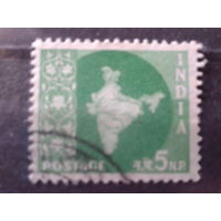 Индия 1957 Стандарт, карта  5 пайса