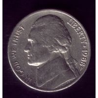 5 центов 1988 год Р США