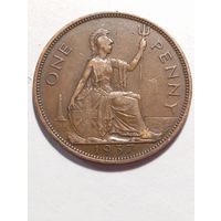 Великобритания 1 пенни 1937 года .