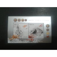 Мальта 2008 Переход на евро валюту, совм. выпуск с Кипром блок