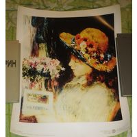 Репродукция картины "Читающая девушка" Пьера Огюста Ренуара