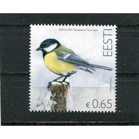 2016 Эстония Фауна Птицы Синица 1 марка Ее-505 **