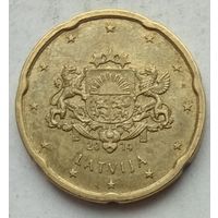 Латвия 20 евроцентов 2014 г.