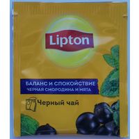 Чай Lipton черная смородина и мята (черный с ароматами и листьями мяты и смородины) 1 пакетик